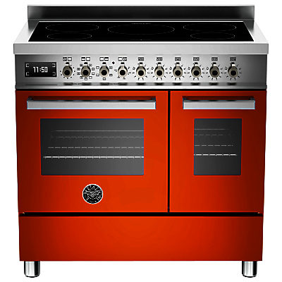 Bertazzoni Professional Series 90cm Electric Induction Twin Range Cooker Orange